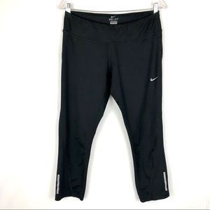 Nike Dri-Fit Running Capri Black Reflective Strips